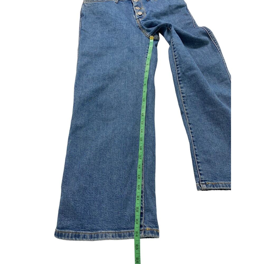 LEVIS Mile High Cropped Wide Leg Medium Light Wash Jeans Size 25 Button Fly - Picture 9 of 9